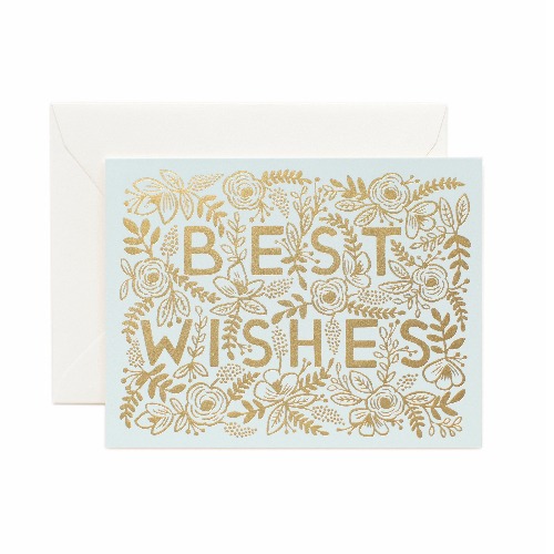 라이플페이퍼 Golden Best Wishes Card 웨딩 카드